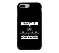 Custodia per iPhone 7 Plus/8 Plus What Is Your Excuse Skeleton Gym Motivation Deadlift Art
