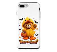 Custodia per iPhone 7 Plus/8 Plus What The Duck Halloween Teddy Bear Wearing Yeallow Duck