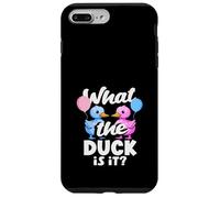 Custodia per iPhone 7 Plus/8 Plus What the Duck Is It Funny Gender Reveal Pun Palloncini