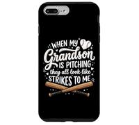 Custodia per iPhone 7 Plus/8 Plus When My Grandson Is Pitching They All Look Like Strikes