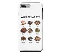 Custodia per iPhone 7 Plus/8 Plus Who Dung It? Funny Animal Droppings Nature Diagram Detective