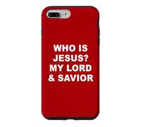 Custodia per iPhone 7 Plus/8 Plus Who is JESUS? My LORD & Savior - Christian Faith Baptism RED
