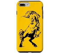 Custodia per iPhone 7 Plus/8 Plus Wild Mustang allevamento cavallo Stencil Art equestre uomini