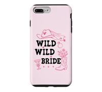 Custodia per iPhone 7 Plus/8 Plus Wild Wild Bride Bachelorette Cowgirl Cute Pink Bridal Cowboy