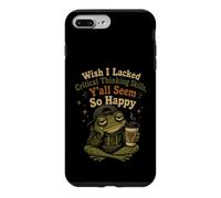 Custodia per iPhone 7 Plus/8 Plus Wish I Lacked Critical Thinking Skills Funny Frog Uomo
