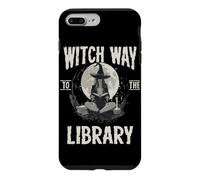 Custodia per iPhone 7 Plus/8 Plus Witch Way to the Library Libro spettrale di Halloween Witch Lover