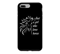 Custodia per iPhone 7 Plus/8 Plus Womens Kids Just A Girl Who Loves Horses