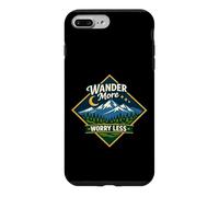 Custodia per iPhone 7 Plus/8 Plus Wonder More Worry Less Montaña Aventura Naturaleza Senderism