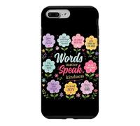 Custodia per iPhone 7 Plus/8 Plus Words Matter Speak Gentilezza Grafica floreale positiva