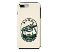 Custodia per iPhone 7 Plus/8 Plus Wuppertal Germania Vintage Travel Emblem Schwebebahn