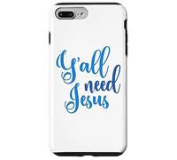 Custodia per iPhone 7 Plus/8 Plus Ya'll Need Jesus Easter Christian Church Uomini Donne Ragazzi Ragazza