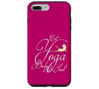 Custodia per iPhone 7 Plus/8 Plus Yoga Cat Namaste sulla meditazione Sport Karma Funny