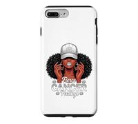 Custodia per iPhone 7 Plus/8 Plus Zodiac Cancer Inspired Afro Women White Grey Cap Black Girl