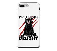 Custodia per iPhone 7 Plus/8 Plus Zoomies gatto gatto nero caos graffio sarcasmo mostruoso