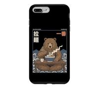 Custodia per iPhone 7 Plus/8 Plus Zuppa di noodle giapponese Ukiyo-e Art Number One Ramen Bear
