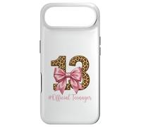 Custodia per iPhone Air 13° compleanno leopardato fiocco rosa ufficiale teen