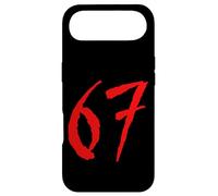 Custodia per iPhone Air 67 Red Horror Brush Number Spaventoso Graphic Design