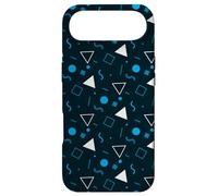 Custodia per iPhone Air 80s Blue Arctic Midnight Triangle Circle Square Pattern