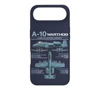 Custodia per iPhone Air A-10 Warthog Military Jet Spec Infografica Azzurro