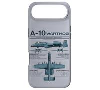 Custodia per iPhone Air A-10 Warthog Military Jet Spec Infografica Blu Scuro