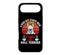 Custodia per iPhone Air A Good Day Starts With Coffee And A Bull Terrier Dog