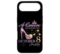 Custodia per iPhone Air A Queen Was Born on Ottober 8 Happy Birthday To Me Queen