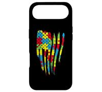 Custodia per iPhone Air Accettazione dei pezzi del puzzle della bandiera degli Stati Uniti d'America del mese della consapevolezza dell'autismo