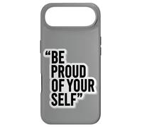 Custodia per iPhone Air Adesivo motivazionale "Be Proud of Yourself"