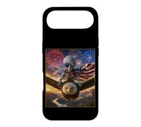 Custodia per iPhone Air Alien on Bald Eagle & American Flag Occhiali UFO Divulgazione