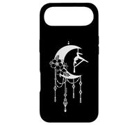 Custodia per iPhone Air Amaca aerea Fly Aerial Yoga in seta a forma di luna crescente con motivo floreale
