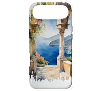 Custodia per iPhone Air Amalfi Coast dipinto acquerello vintage Italia