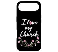 Custodia per iPhone Air Amo la maglietta della mia chiesa simpatiche fiori rosa