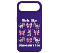 Custodia per iPhone Air Anche alle ragazze piacciono i dinosauri Pink Bow T-Rex Dino Lover Coquette
