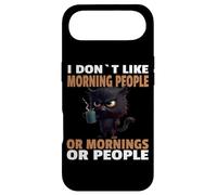 Custodia per iPhone Air Angry Black Cat Bere Caffè Non mi piace Mattina Persone