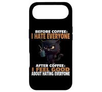 Custodia per iPhone Air Angry Black Cat Bere Caffè Prima del Caffè Odio Tutti