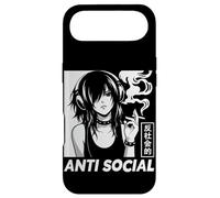 Custodia per iPhone Air Anti Sociale Fumo Ragazza Emo Anime Scuro Kanji Goth Estetica