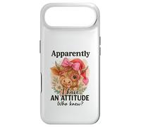 Custodia per iPhone Air Apparently I Have An Attitude Highland Cow Funny Bow Glasses