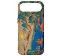 Custodia per iPhone Air Arte cinese vintage della gru dell'alba della barca sul