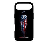 Custodia per iPhone Air Assistente di volo hostess Bandiera americana USA Drip Graffiti