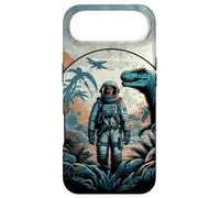 Custodia per iPhone Air Astronauta che esporrà il pianeta nell'era dei dinosauri Trippy Fantasy anni '60