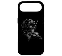 Custodia per iPhone Air Bassotto che suona il violinista amante dei cani