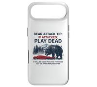 Custodia per iPhone Air Bear Attack Tip, Play Dead, divertente campeggio all'aperto