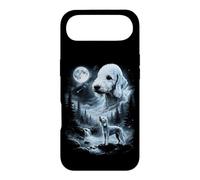 Custodia per iPhone Air Bedlington Terrier Howling to the Moon Retro Anni '90