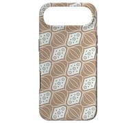 Custodia per iPhone Air Beige Brown Curves Teardrop Circles Symmetry Pattern