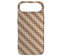 Custodia per iPhone Air Beige Brown Diagonal Semi-Circle Crescent Arc Line Pattern