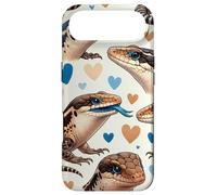 Custodia per iPhone Air Bella Blue-lingua Skink Pattern Estetica Lucertola
