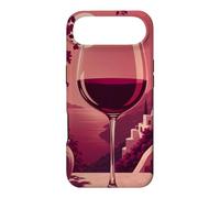 Custodia per iPhone Air Bicchiere da vino oversize minimalista su uno sfondo saturo
