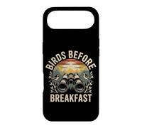 Custodia per iPhone Air Birds Before Breakfast retro birdwatching binocolo natura