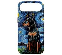 Custodia per iPhone Air Black and Tan Coonhound Starry Night Art - Regalo per gli amanti dei cani