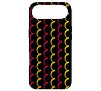 Custodia per iPhone Air Black Red Yellow Waves Curve Curl Vertical Patriotic Pattern